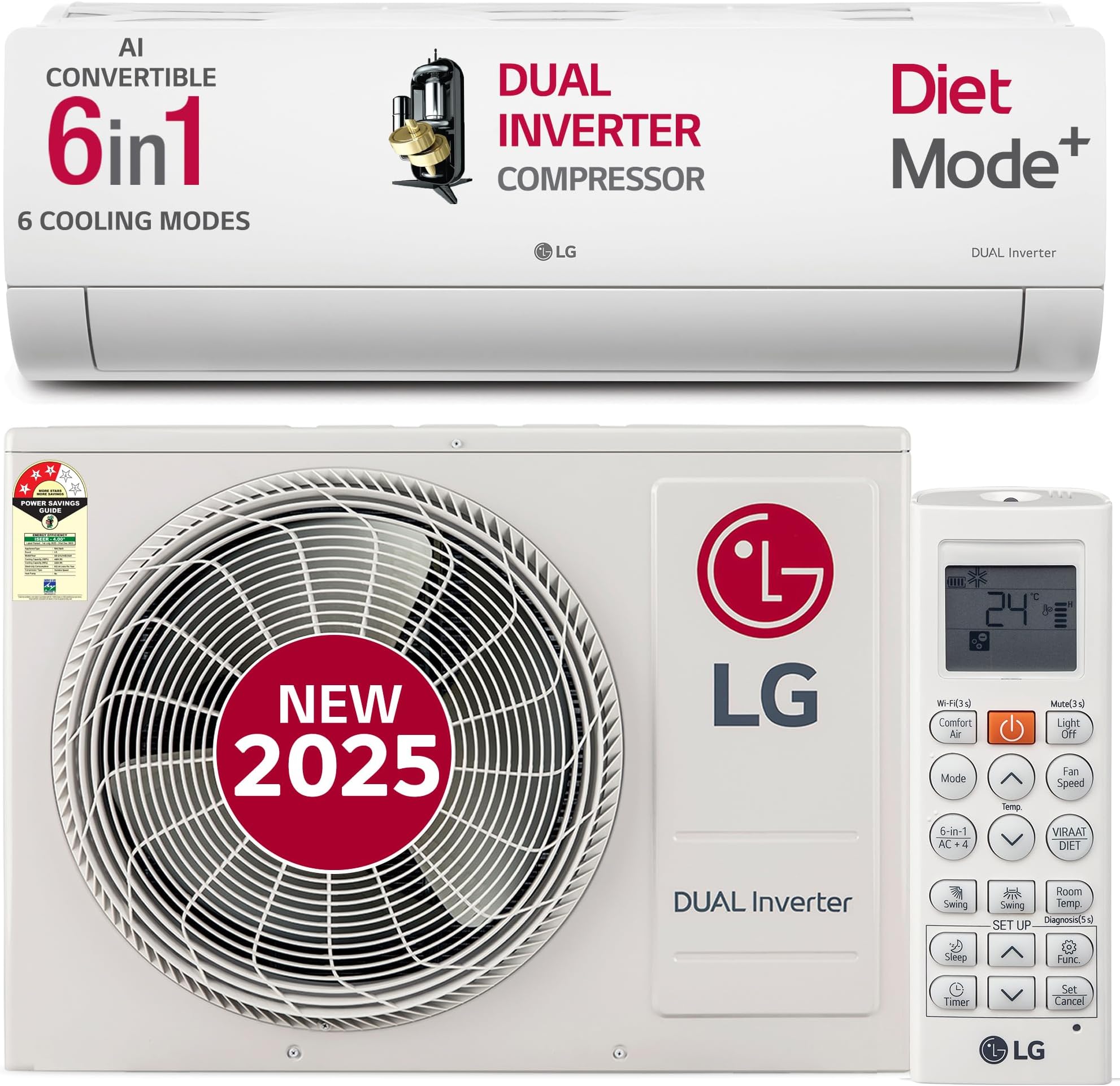 LG AC 1.5 Ton 3STAR AI Conv AS-Q19CNXE